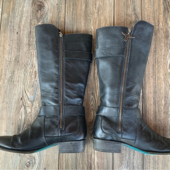 LANE Boots Black Zip Western Riding Boot / LB0216B. Size 10. - Picture 3 of 11